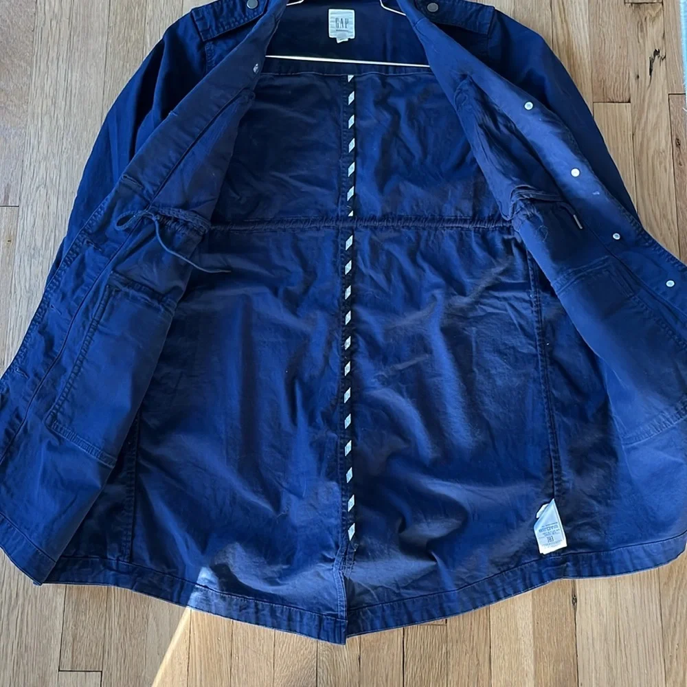 Navy Blue Button-Up Jacket - Picture 5 of 6